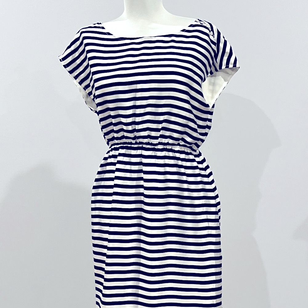 Black and White Striped Women's Dress